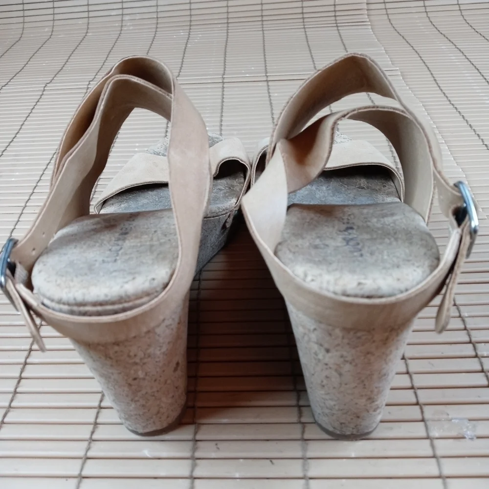 Lucky Brand women's cork platform wedge 4